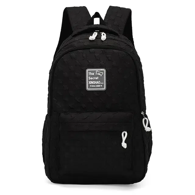 帕克熊 日常简约纯色系多功能 尼龙 双肩包 女款 多色