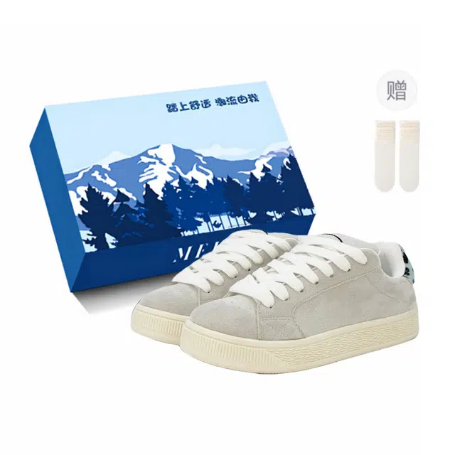 小鹿米利 小众百搭 时尚潮流 校园休闲 学生高级感 包裹性防滑耐磨 低帮 板鞋 女 豹纹灰