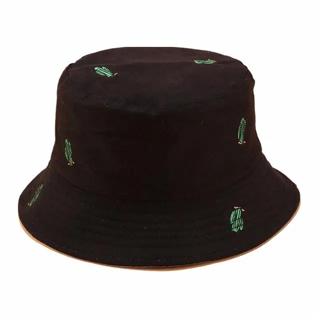 木林森 仙人掌刺绣双面户外出游休闲运动风时尚潮流百搭防晒遮阳 聚酯纤维 渔夫帽 男女同款情侣款