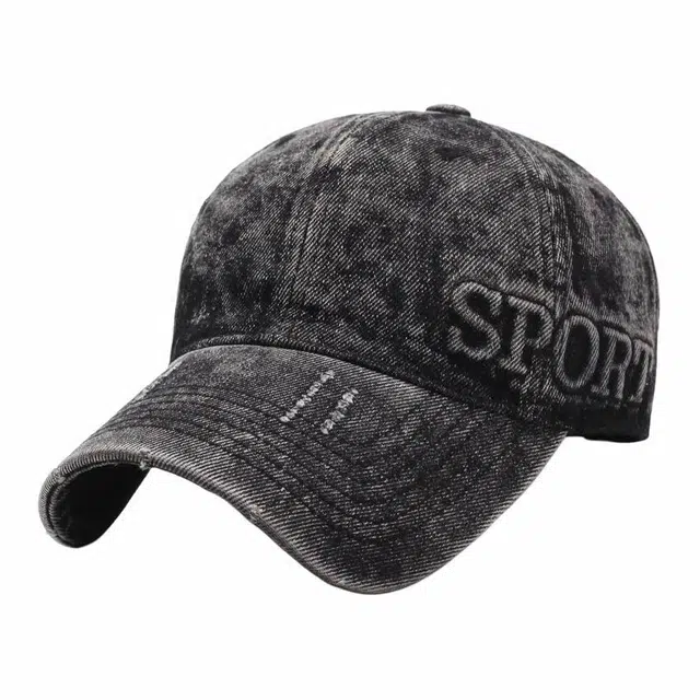 优莲茵 字母刺绣 复古遮阳防晒帽 大帽檐显脸小 棉 鸭舌帽 男女同款情侣款