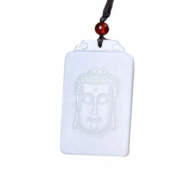 舒杰 经典中国禅意风佛祖 和田玉项链 白玉 男女同款情侣款