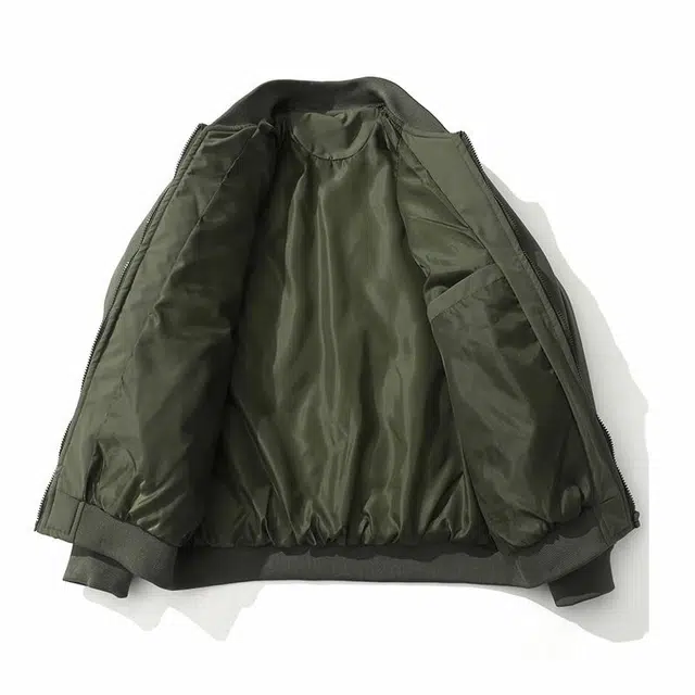 雅鹿 运动简约波浪车线插件棒球领宽松保暖学院风长袖拉链夹克外套 男女同款