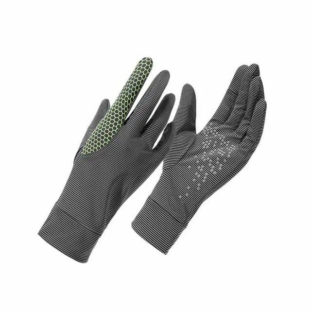 南极人 冰丝防紫外线夏季骑车开车户外运动登山防滑耐磨露指可触屏透气薄款 聚酯纤维 防晒手套 女款