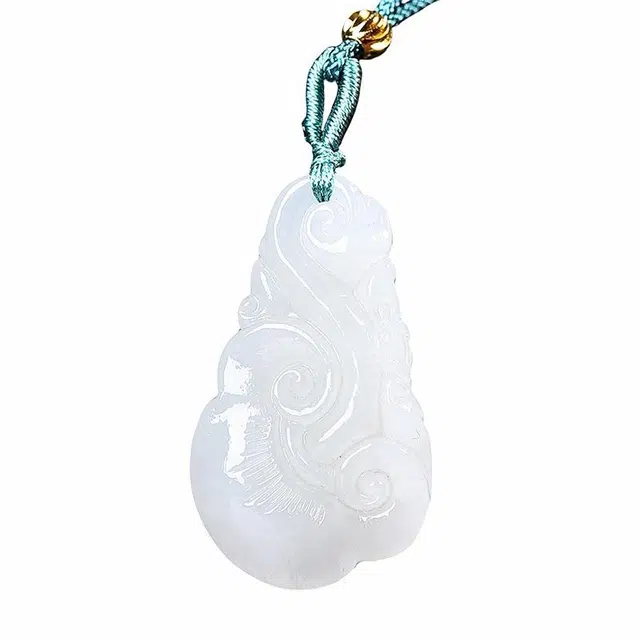 舒杰 国风百搭玉如意 和田玉项链 白玉 女款