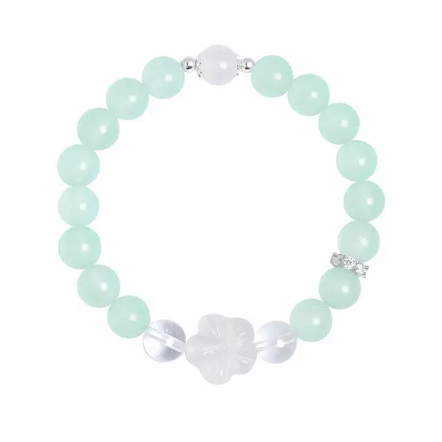 【正缘桃花 有钱花】 秦福炫 桃气满满 新中式国潮小众设计时尚简约优雅浪漫高级感 好运 玉髓 玉石手串 女款