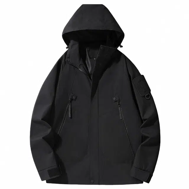 雅鹿  单层日系纯色软壳  防水防风冲锋衣 男女同款