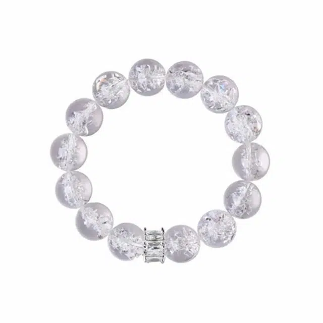 周百福 静心上岸 净化转运 简约大气精致高级感 晶莹剔透 时来运转 情绪稳定 能量石磁场 水晶 手串 男女同款情侣款