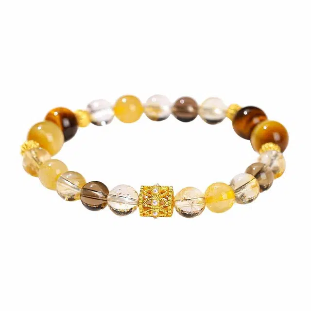 周百福 旺财小霸王 暴富转运珠 八方来财 新中式国潮 精致百搭 时来运转 招财进宝 轻奢 礼盒 水晶 手串 男女同款情侣款