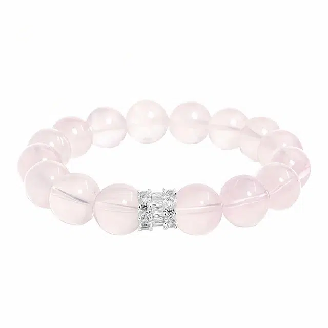 周百福 旺桃花 甜美气质轻奢高级感 婉约日常百搭 精致创意 甜蜜美满 水晶 手串 女款