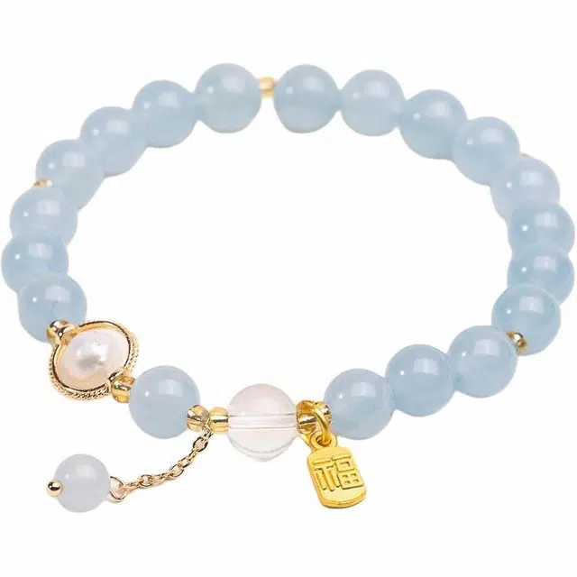 仙源 八大守护神系列晶 虚空藏菩萨-牛虎 招财纳福转运高级感暴富发财百搭#好运 蓝水晶 手串 男女同款情侣款