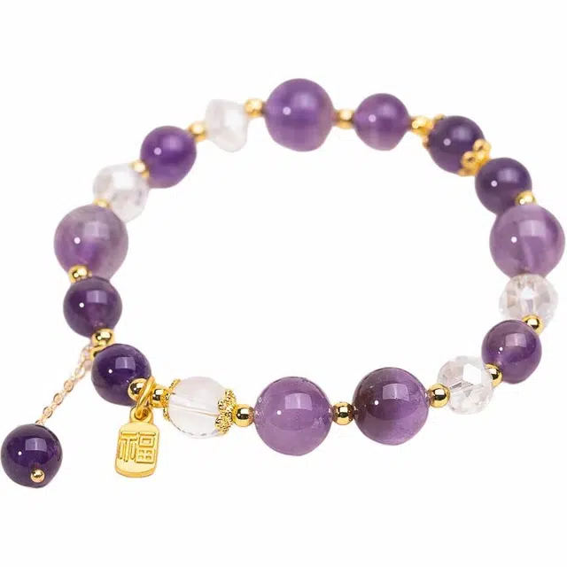 仙源 八大守护神系列 大势至菩萨-马 小众精致设计本命蛇年转运必备好运 紫水晶 手串 男女同款情侣款