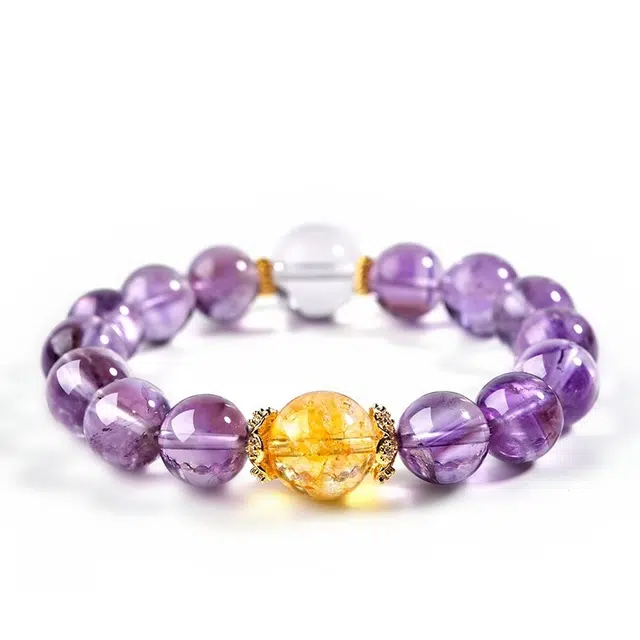 奥斯坦汀 九紫离火高级感潮流百搭串珠转运纳财 紫水晶 手串 女款