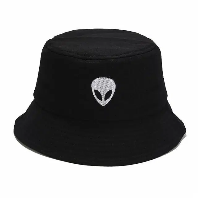 木林森 外星人刺绣盆帽时尚街头潮流嘻哈街舞户外学生百搭防晒遮阳 聚酯纤维 渔夫帽 男女同款情侣款