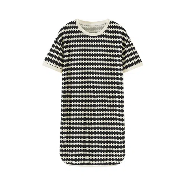 欧诗帛 韩版短袖带胸垫甜美薄款可出门家居服睡裙 女款 图片色