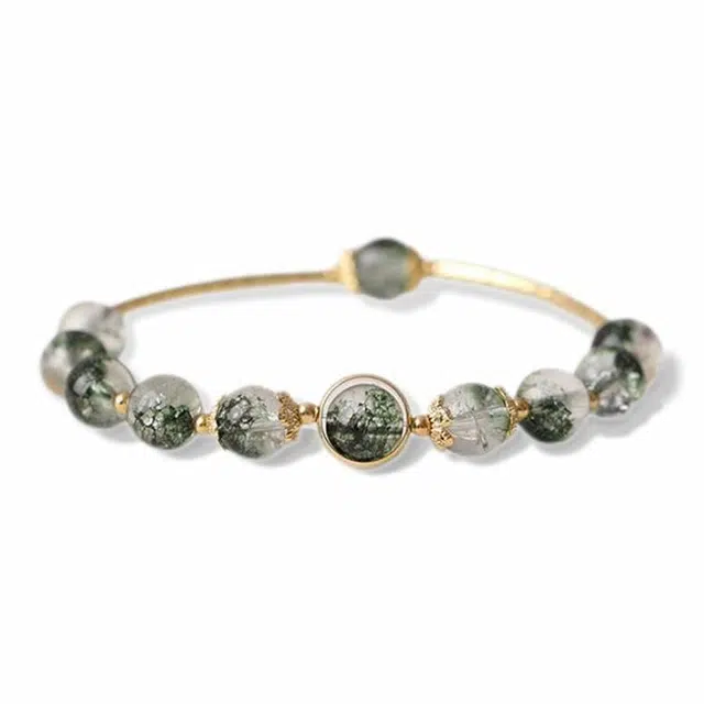 【做个富婆|八方来财】 银千惠 新中式绿幽灵时来运转能量磁场诸事顺利招财进宝小众轻奢高级感串珠水逆退散闺蜜百搭礼盒 琉璃 手串 女款