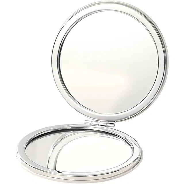 古迪 双面小镜子化妆镜 女随身便携带精致男士口袋折叠迷你手持圆镜方形长方形