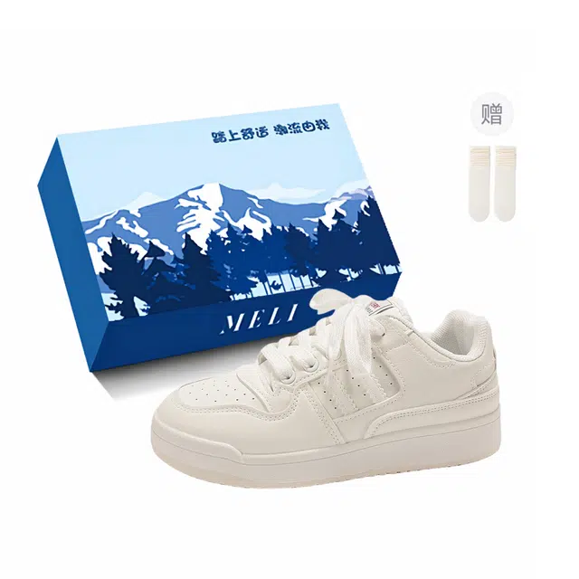小鹿米利 小众原创复古百搭运动 包裹性防滑耐磨增高 低帮 板鞋 女款