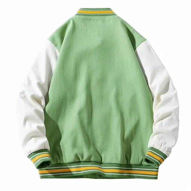 轻迎  宽松纯色落肩舒适百搭长袖棒球服 男款