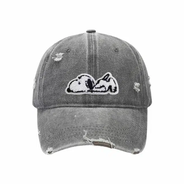 SNOOPY Vintage Washed Denim Cap