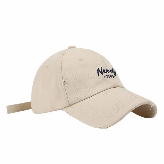 钓鱼熊 字母刺绣 百搭简约户外遮阳防晒 棉 鸭舌帽 男女同款情侣款