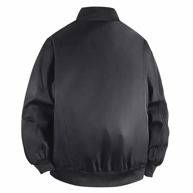 雅鹿 美式复古简约基础款纯色工装飞行员教练高街休闲户外时尚百搭拉链长袖夹克外套 男女同款