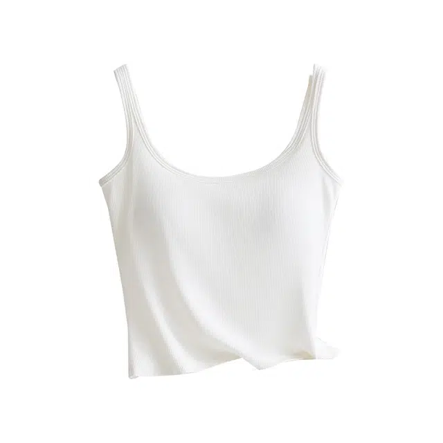 草本初色 简约薄款透气固定杯吊带时尚背心 女款 组合装