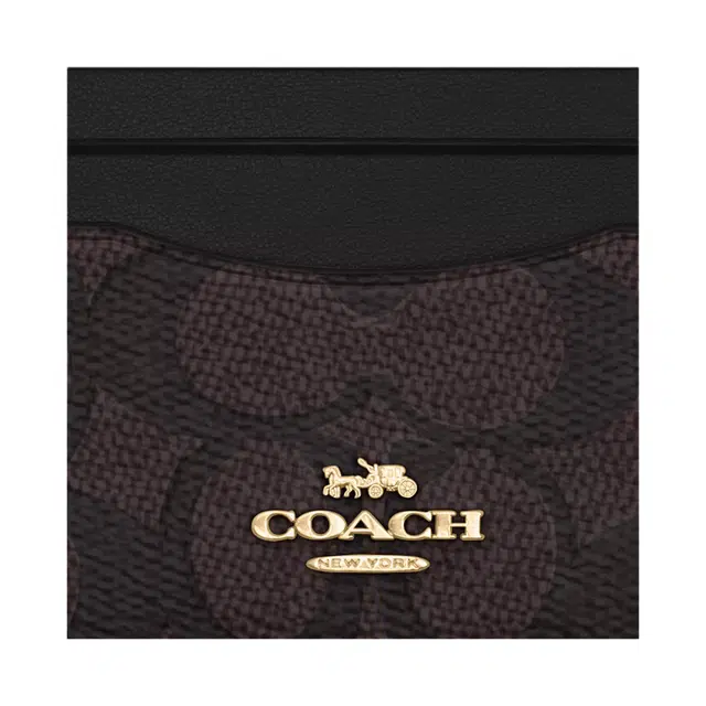 COACH Logo Multi-Card Mini Wallet Black