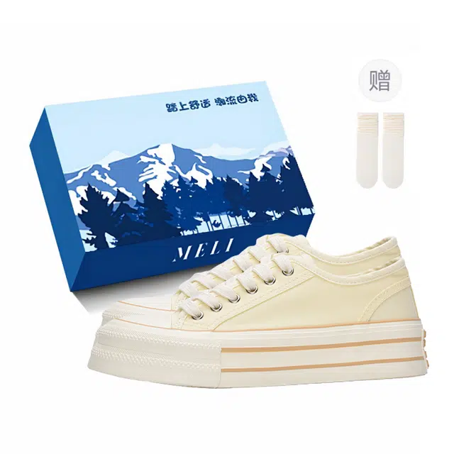 小鹿米利 小众百搭休闲复古文艺 耐磨轻便 低帮 帆布鞋 女