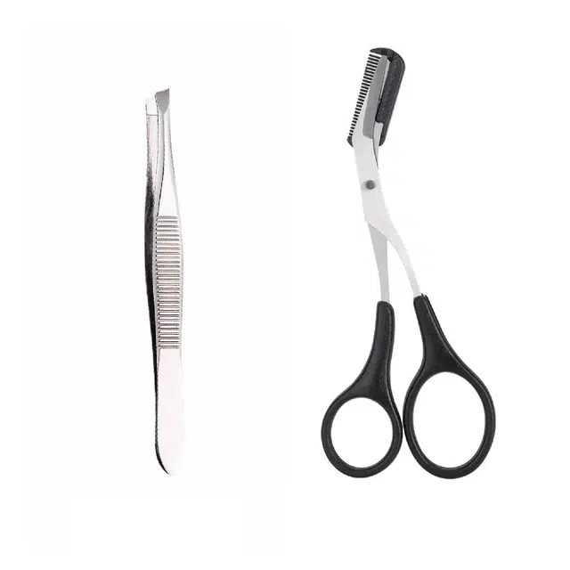 娇雪菲 修眉剪刀带眉梳化妆剪眉毛新手修眉工具初学者修眉剪刀小梳子工具套装