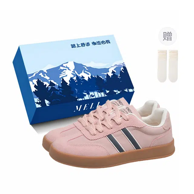 小鹿米利 复古百搭潮流舒适休闲 包裹性耐磨防滑 低帮 板鞋 女