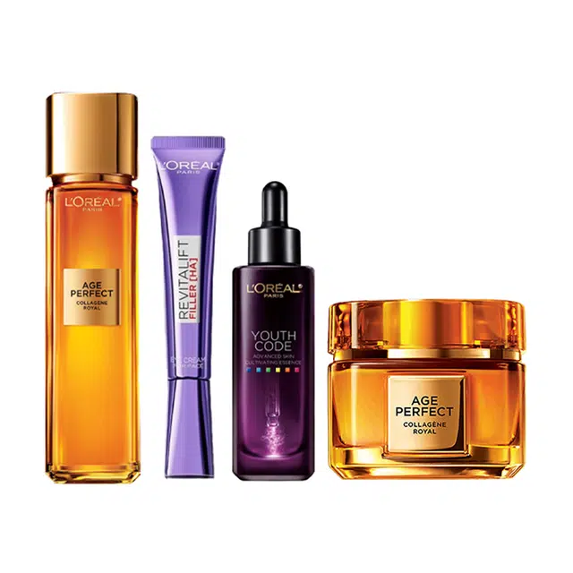 欧莱雅 小蜜罐水精华面霜眼霜护肤套装 紧致保湿 四件套