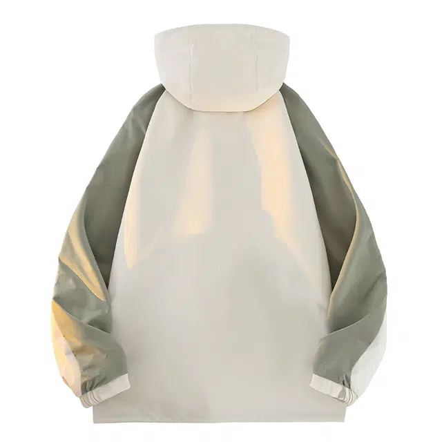 寻星记 美式潮牌经典软壳拼色双面穿山系户外宽松百搭耐磨防风防水长袖连帽冲锋衣夹克 男女同款