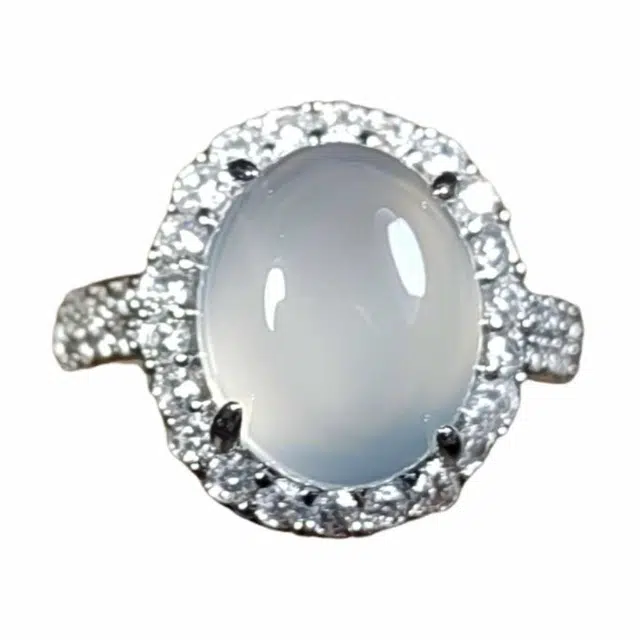 识恩 简约精致轻奢复古国风气质优雅小众清冷高级感白月光女神#好运 玉髓 戒指 女款