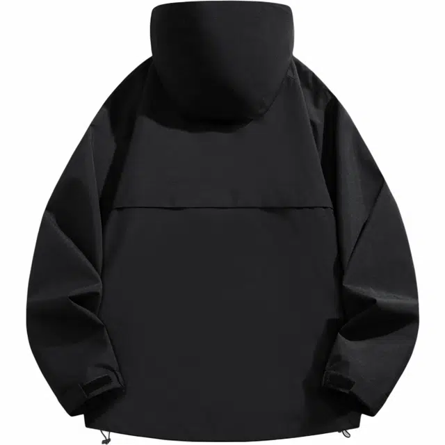 雅鹿  户外百搭三合一  防水防风防紫外线透气耐磨冲锋衣 男女同款 黑色