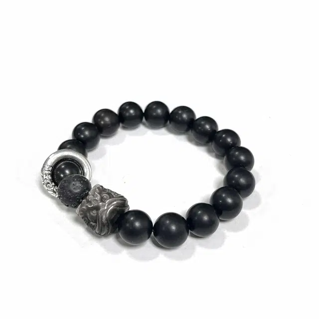 岁月静好 跑环醒狮紧箍咒来福 新中式文艺高级感美式经典本命年转运佛珠 小众设计 水逆退散#好运 黑檀 木作手串 男女同款情侣款