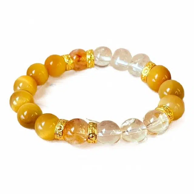 彗时 暴力招财 黄水晶 手串 男女同款情侣款