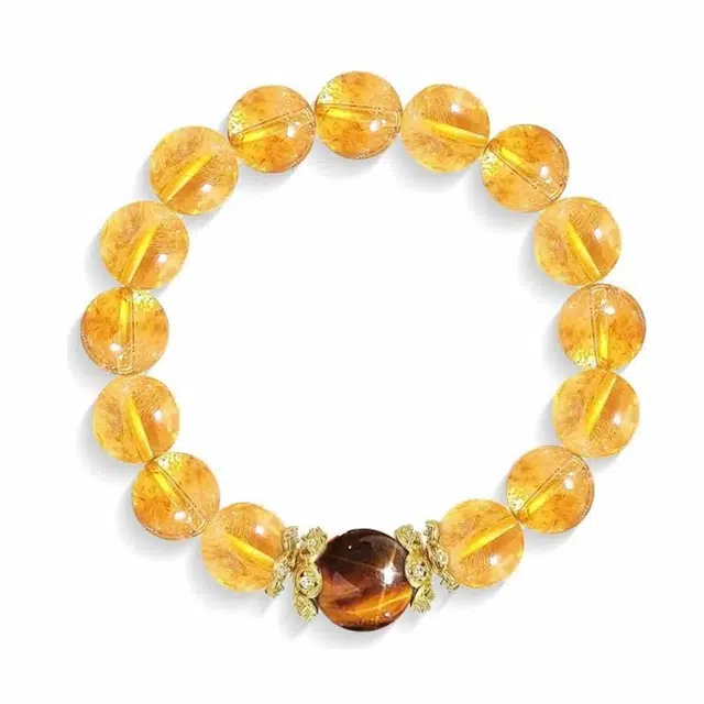 彗时 暴富小霸王 黄水晶 手串 男女同款情侣款