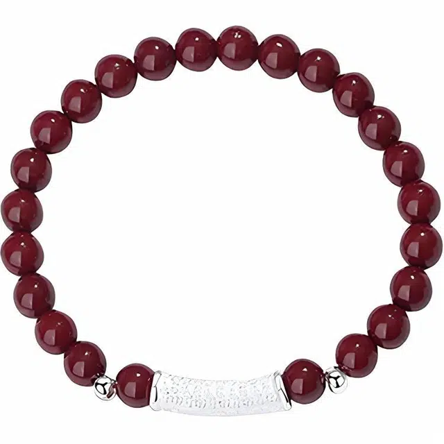 克兰茜 平安纳福 百福转运珠 新中式小众高级感 温婉大方轻奢精致本命年 可调节圆珠 好运 再造辰砂朱砂 玉石手串 女款