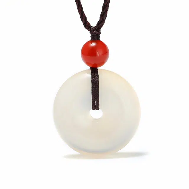 百年传琪 平安扣 冰种 挂件玉佩 算盘珠 玉髓 吊坠 女款