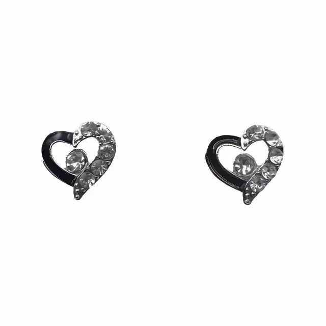 前方大荒野 爱心暗黑系甜酷气质清冷感时尚小众设计日常氛围轻奢高级感潮酷百搭精致小巧独特个性时髦 锆石 耳钉 女款