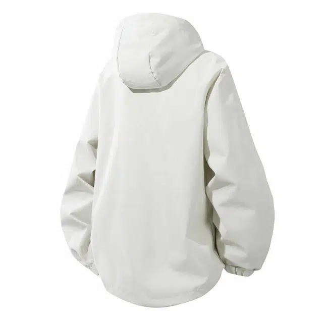 雅鹿  基础款简约城市户外青少年百搭登山运动休闲宽松连帽  防水防泼水防风冲锋衣 男女同款