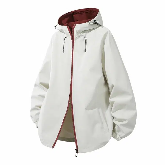 雅鹿  基础款简约城市户外青少年百搭登山运动休闲宽松连帽  防水防泼水防风冲锋衣 男女同款