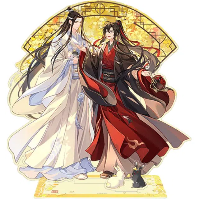腾讯视频草场地 魔道祖师周边秋醉未央系列立牌色纸摆件 徽章