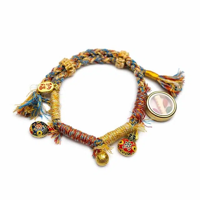 周帝王 招财吞金兽 合金、织物 手链 男女同款情侣款