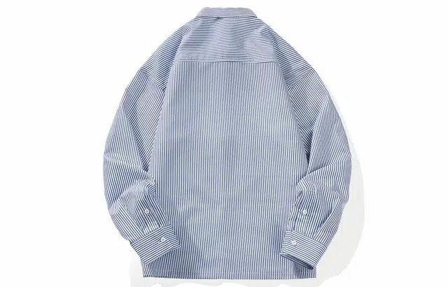 雅鹿 宽松条纹休闲百搭长袖夹克外套 男女同款