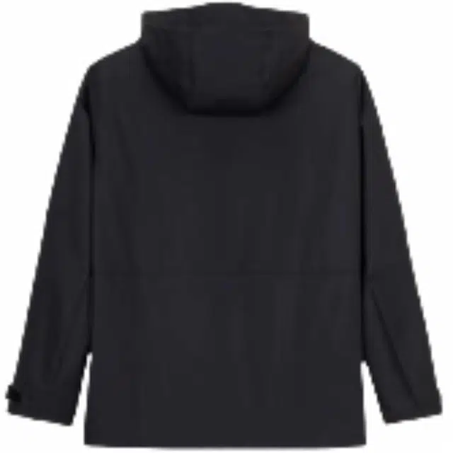 超级安踏 舒适休闲简约连帽拉链厚款夹克外套 男款 基础黑