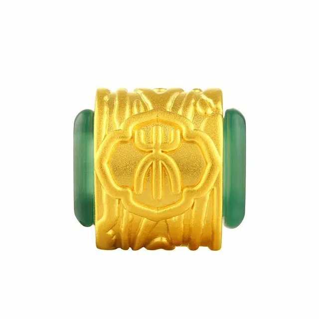 【集福记】 六桂福珠宝 五行之力 金木水木土  招财转运 八方来财 时来运转 足金 一口价 黄金串珠 男女同款情侣款