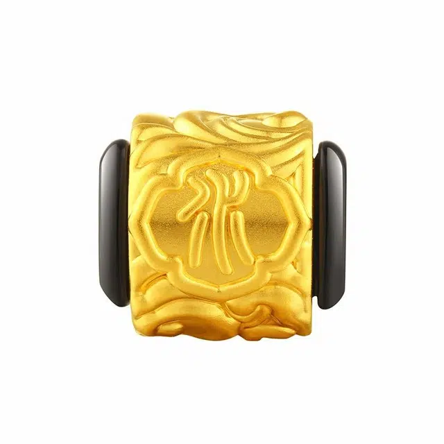 【集福记】 六桂福珠宝 五行之力 金木水木土  招财转运 八方来财 时来运转 足金 一口价 黄金串珠 男女同款情侣款