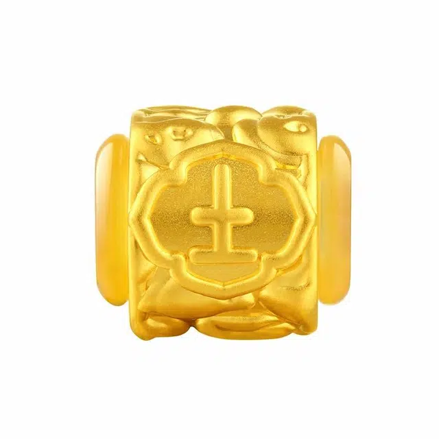 【集福记】 六桂福珠宝 五行之力 金木水木土  招财转运 八方来财 时来运转 足金 一口价 黄金串珠 男女同款情侣款