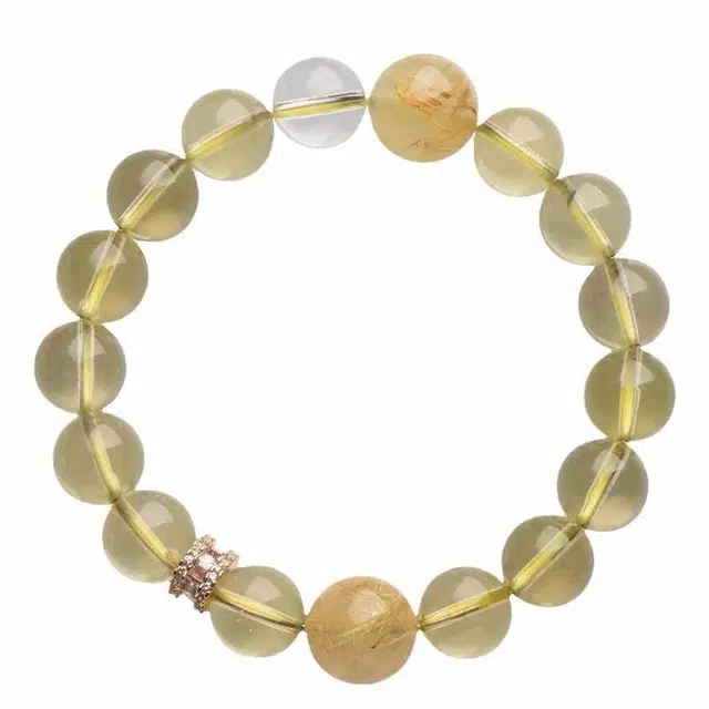 陌阡雪 【招财暴富】国潮潮流暴富招财 简约高级感手饰#好运 黄水晶 手串 男女同款情侣款